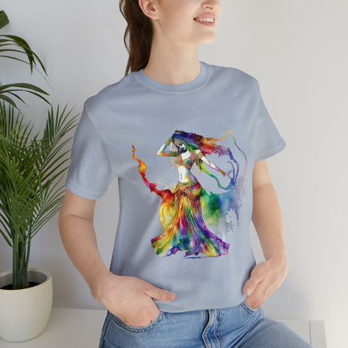 Rainbow Belly Dancer in Motion - Short Sleeve Tee